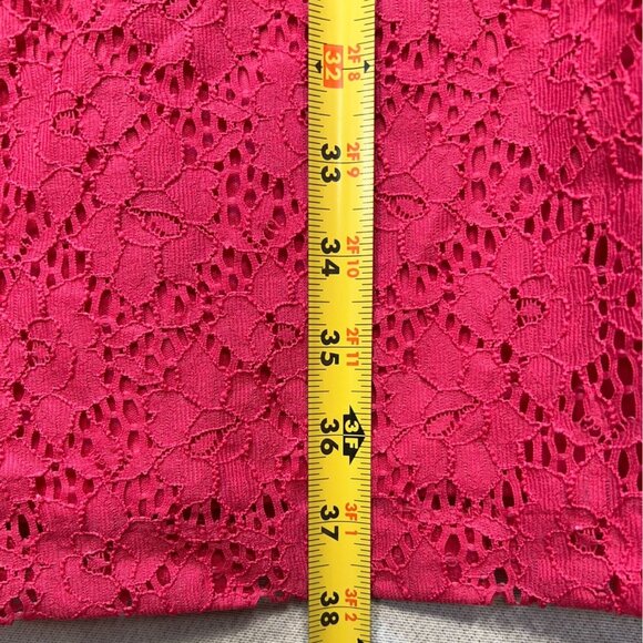 NWT Chaps Women Lace Sheath Dress Size 8 Calypso Coral Sleeveless Party Workwear - Picture 9 of 13